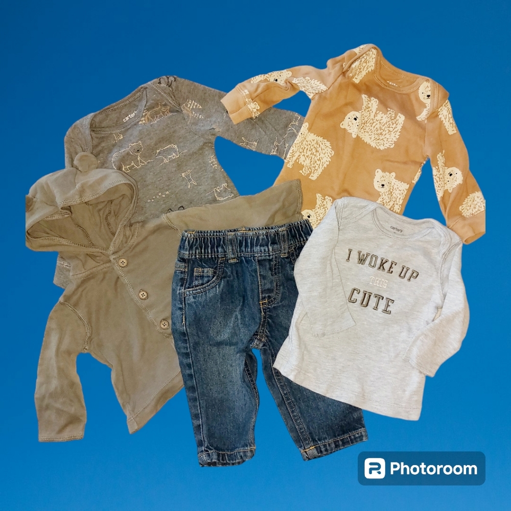 Carter's 3M Boys Lt. Weight Fall Lot, 5 pcs.